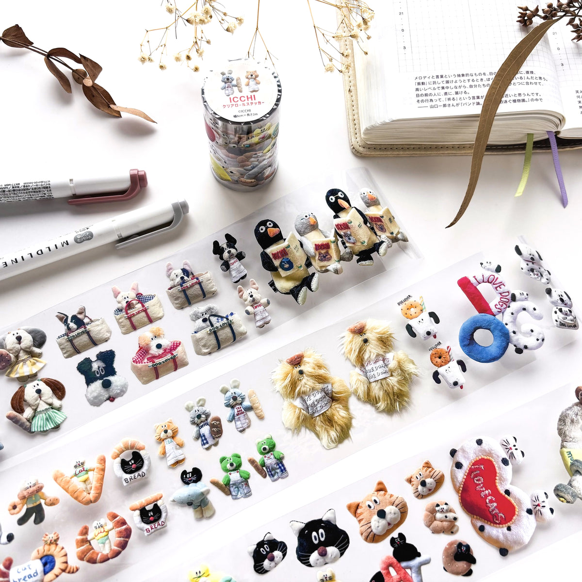 ICCHI / Foil-Stamped Clear Roll Stickers