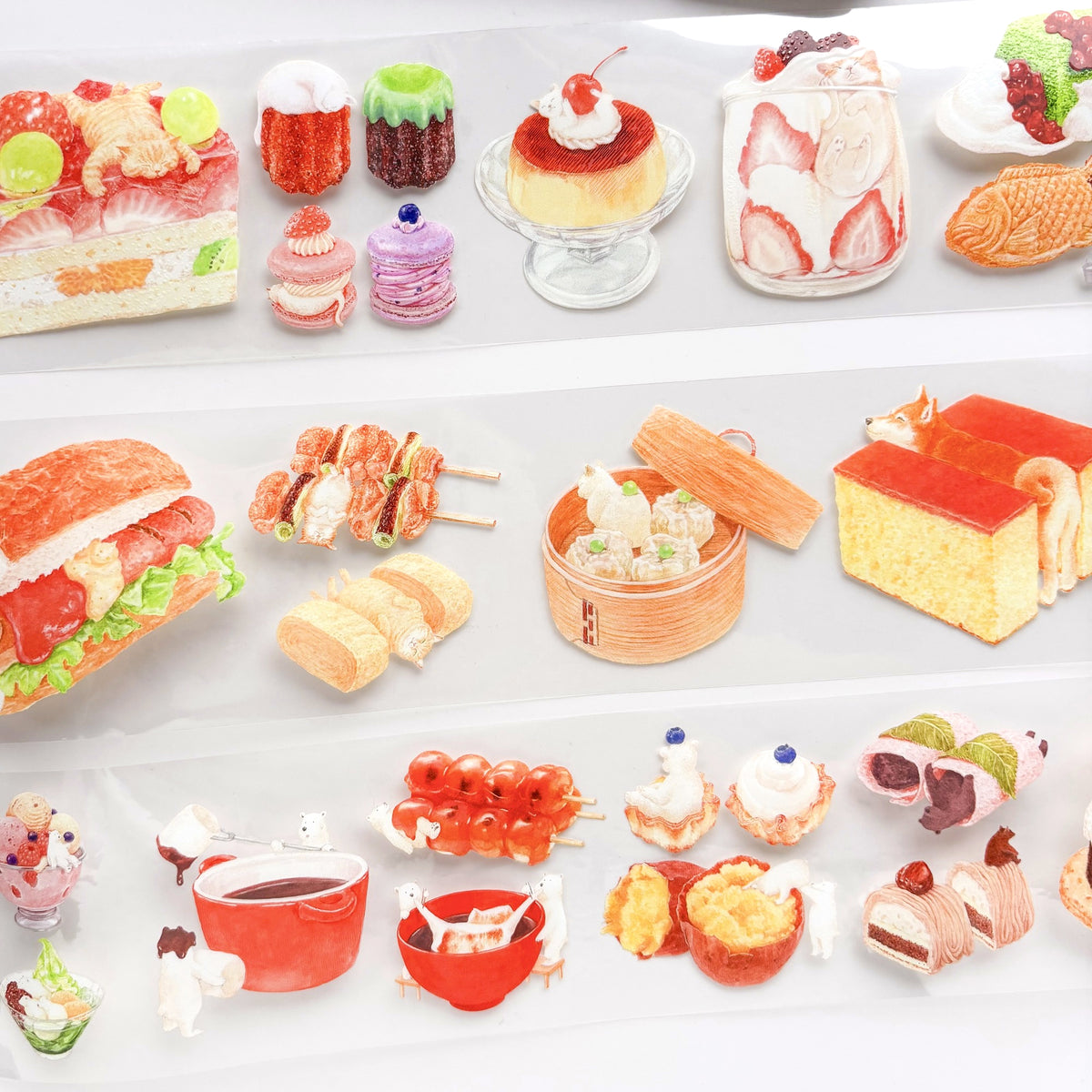 tt.tohto / Foil-Stamped Clear Roll Stickers