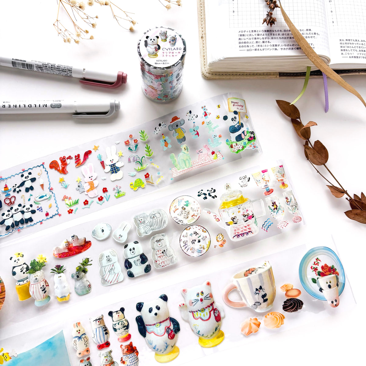 CYILABO / Foil-Stamped Clear Roll Stickers