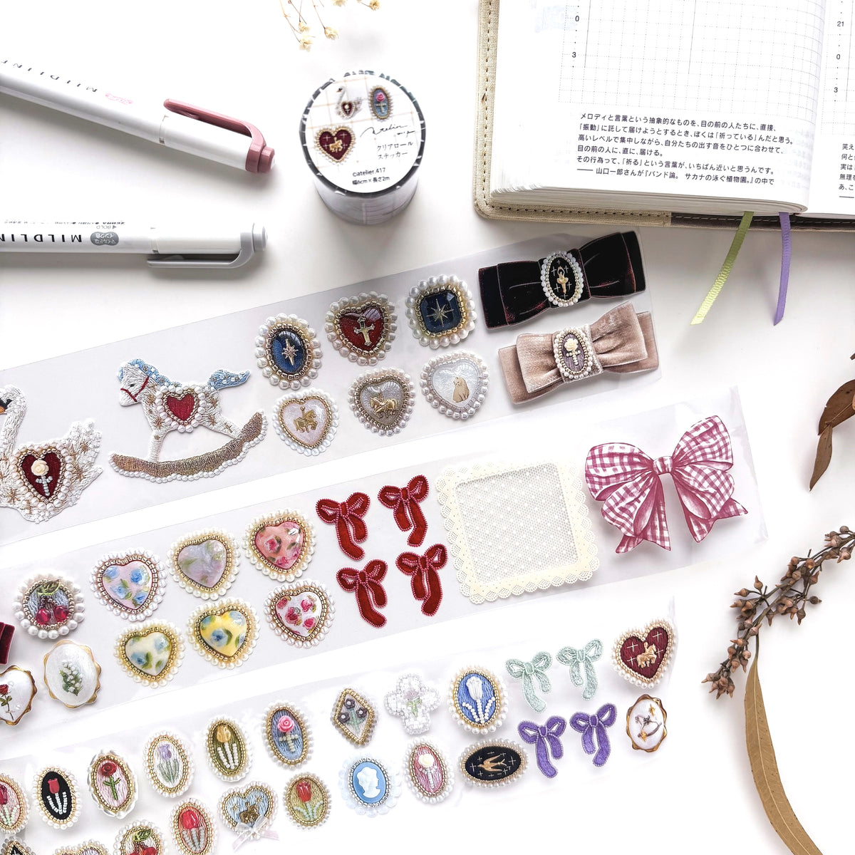 atelier.417 / Foil-Stamped Clear Roll Stickers