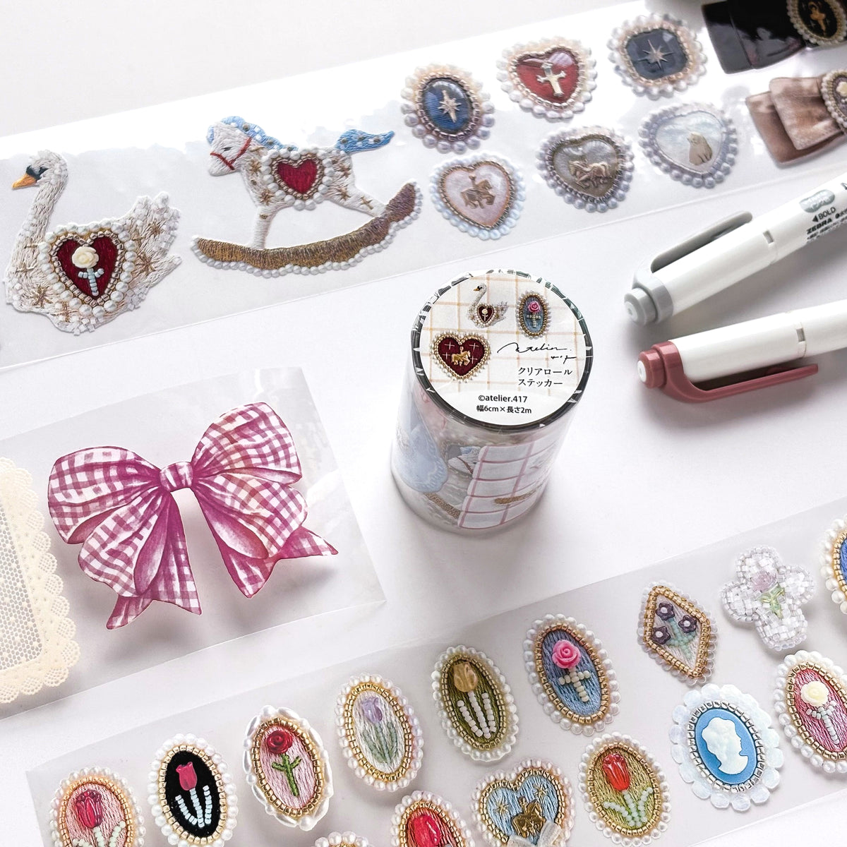 atelier.417 / Foil-Stamped Clear Roll Stickers