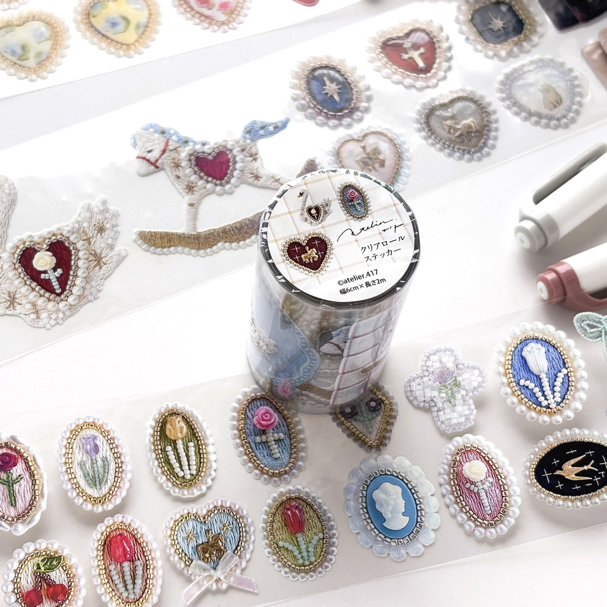 atelier.417 / Foil-Stamped Clear Roll Stickers