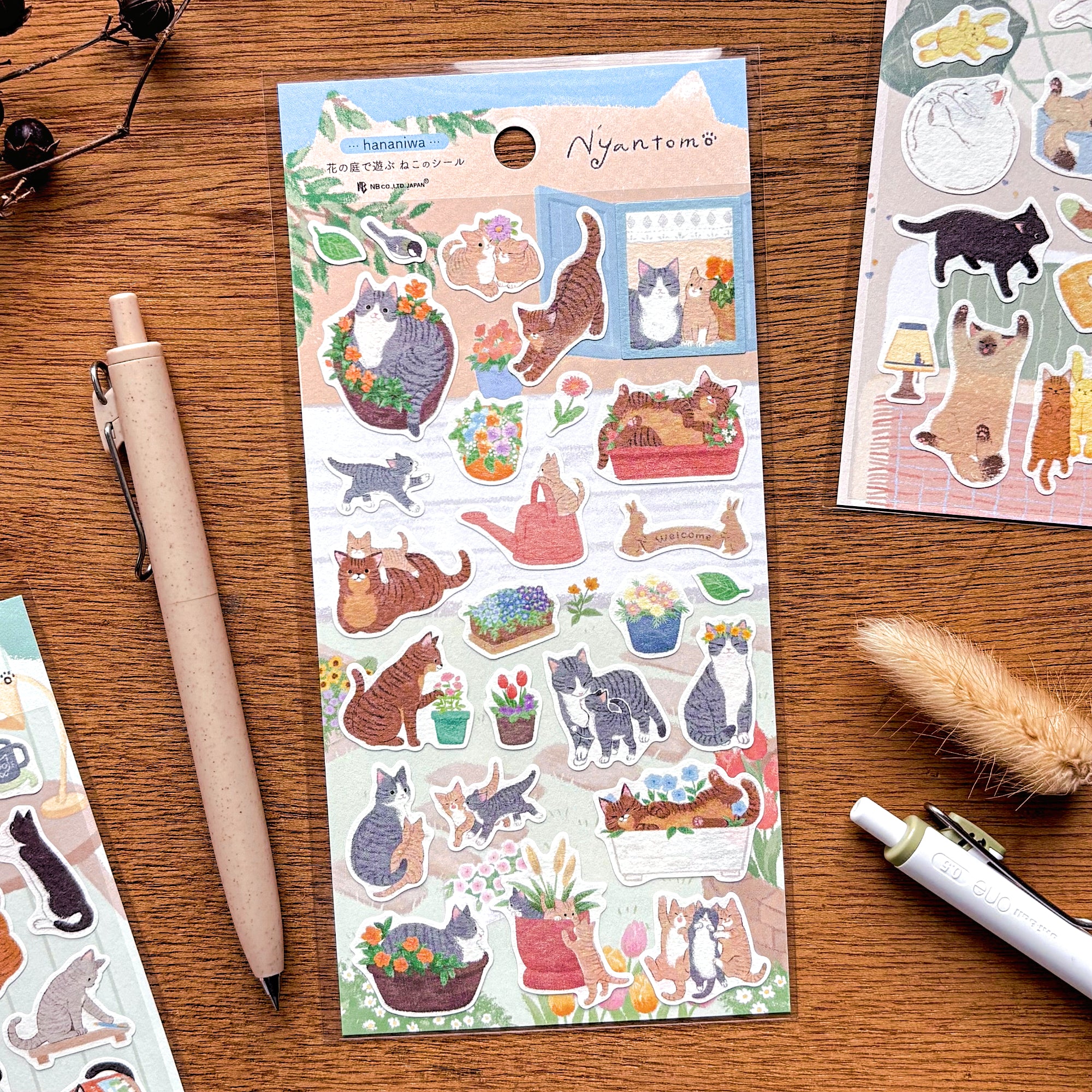 Cat Stickers - Garden