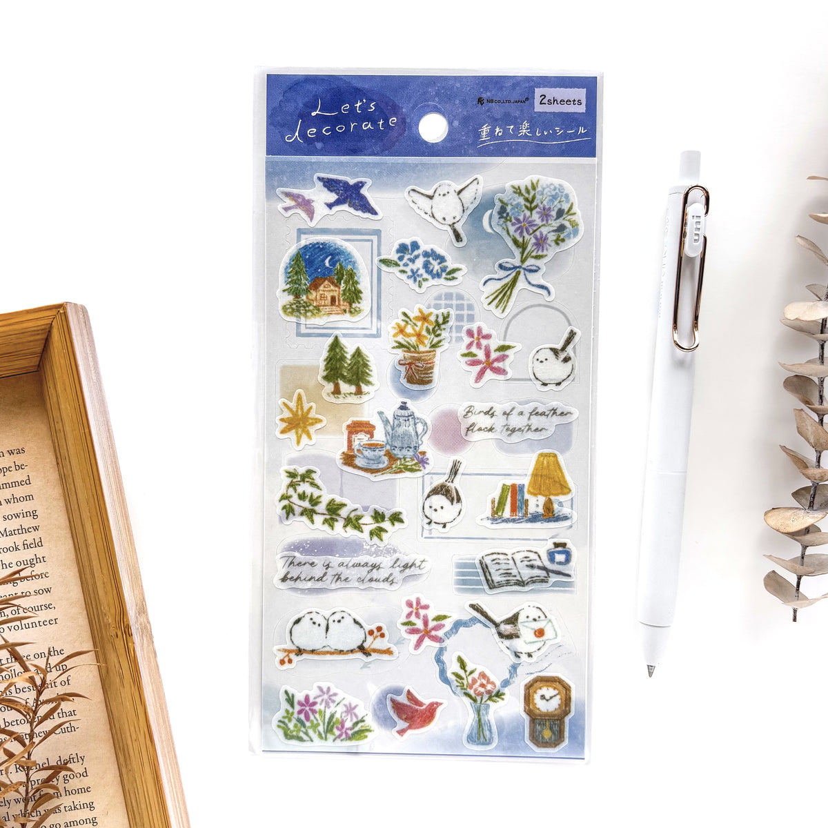 Deco Time Stickers - Long-tailed Tit (set of 2 sheets)