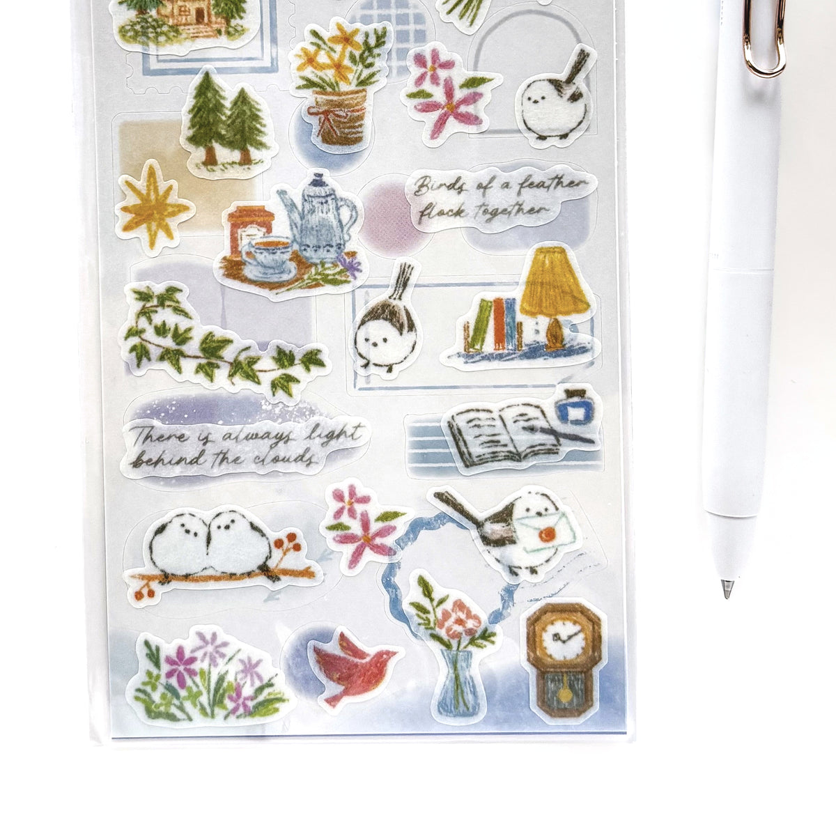 Deco Time Stickers - Long-tailed Tit (set of 2 sheets)