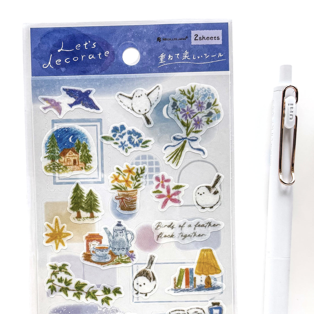 Deco Time Stickers - Long-tailed Tit (set of 2 sheets)