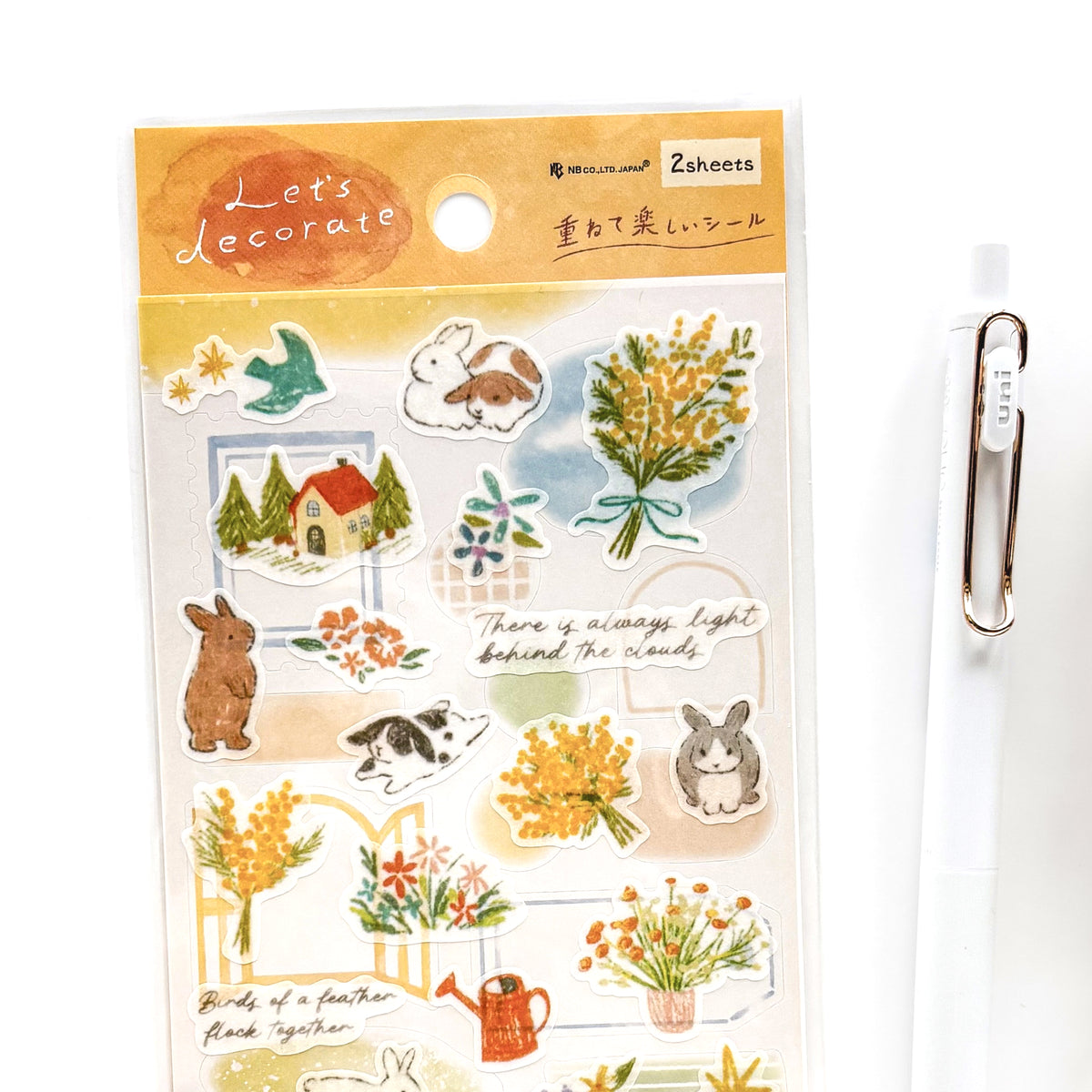 Deco Time Stickers - Bunny (set of 2 sheets)