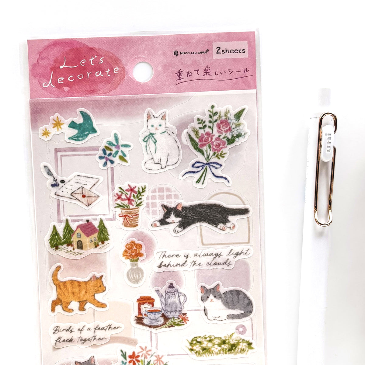 Deco Time Stickers - Cat (set of 2 sheets)