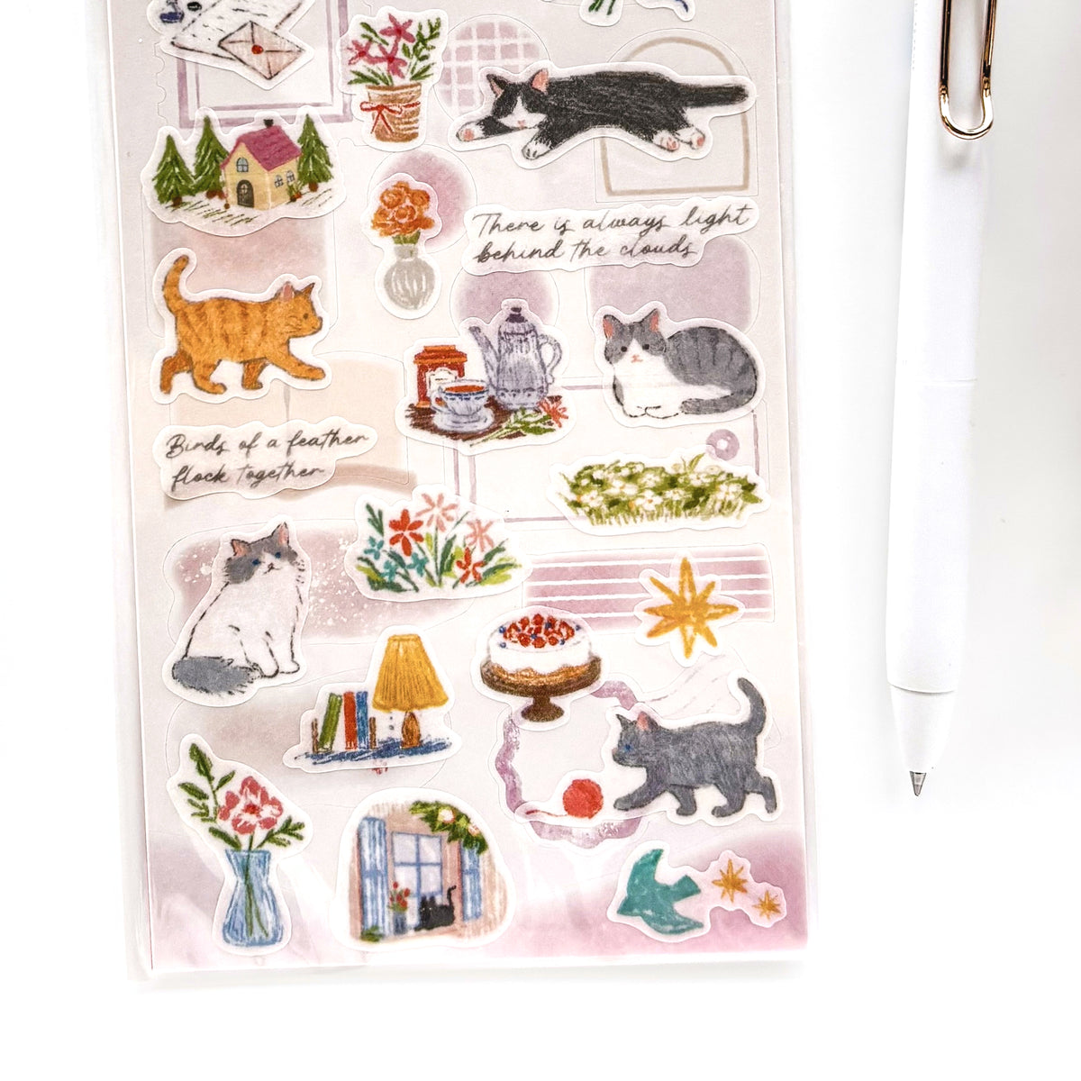 Deco Time Stickers - Cat (set of 2 sheets)