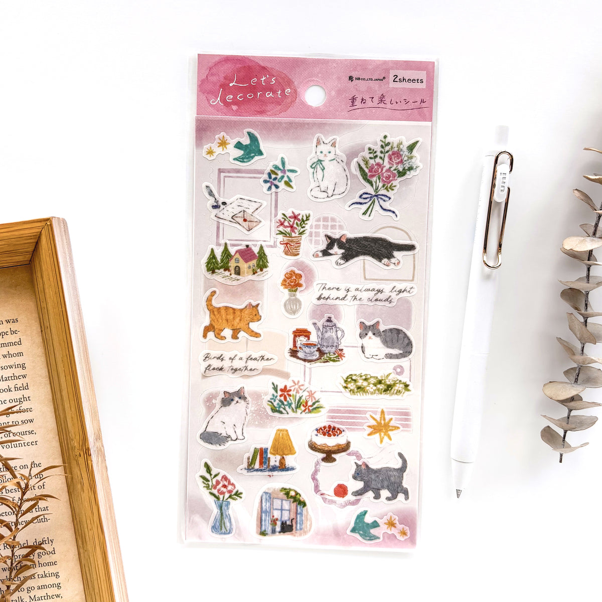 Deco Time Stickers - Cat (set of 2 sheets)