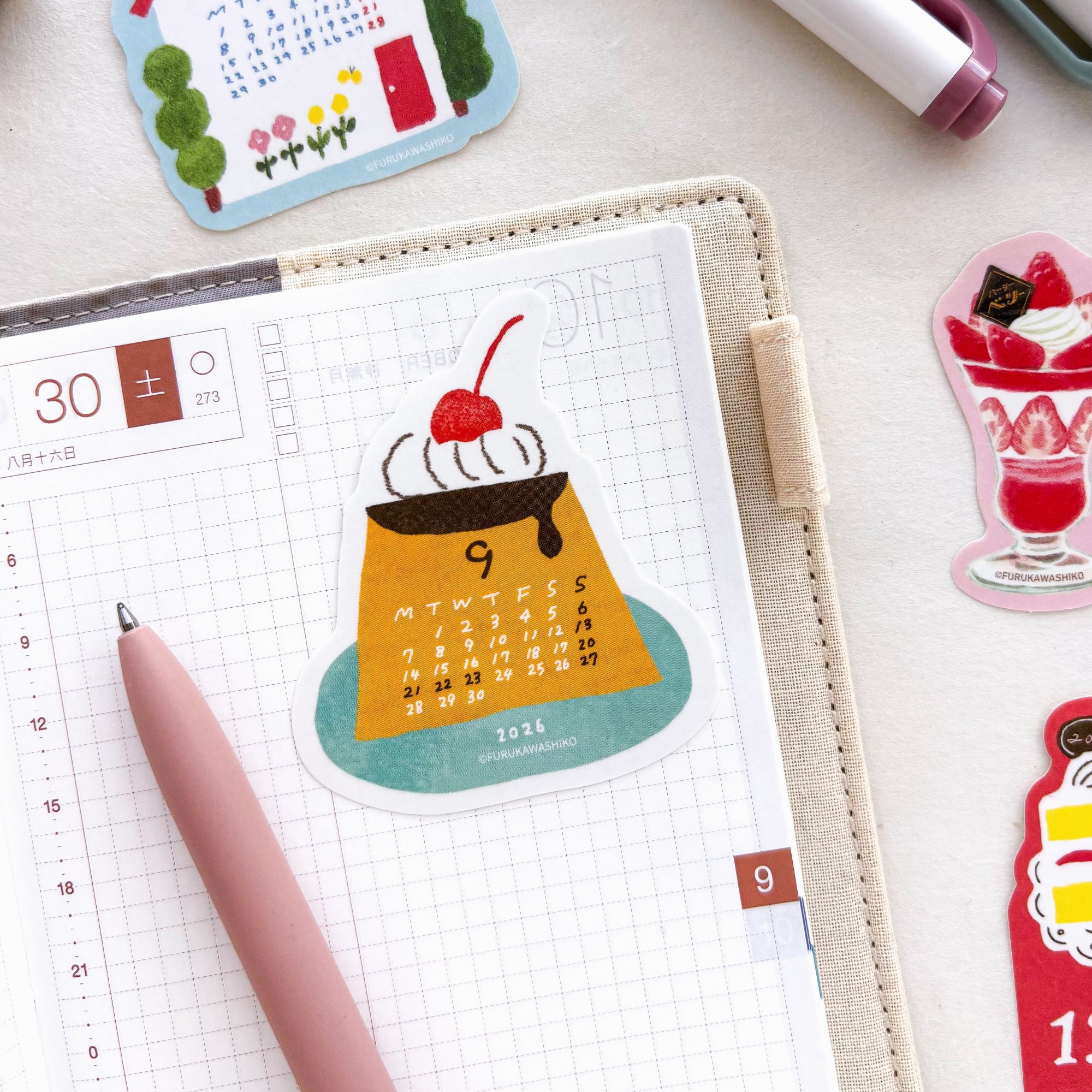 [SALE] Furukawa Paper / 2026 Calendar Sticker Set - Season