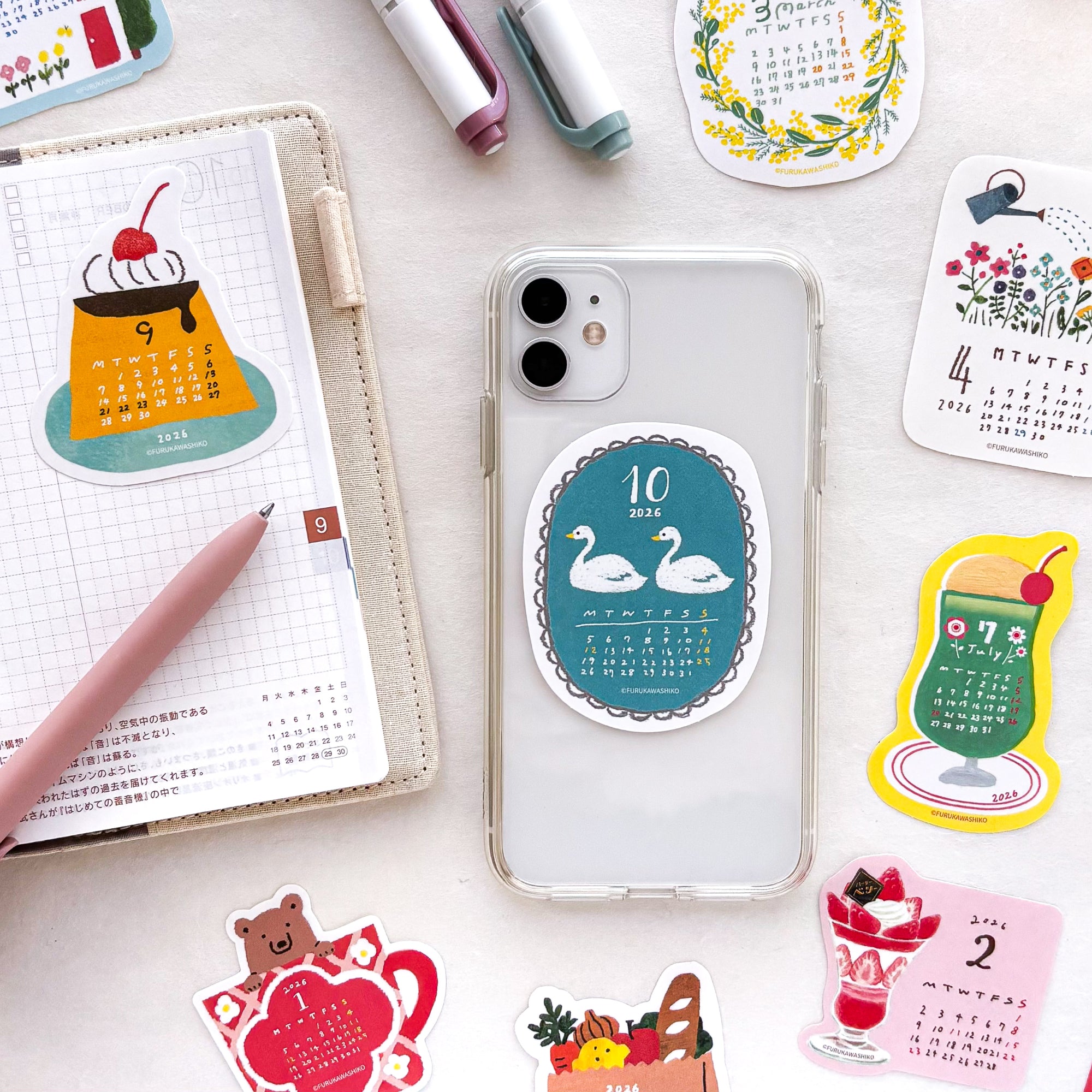 [SALE] Furukawa Paper / 2026 Calendar Sticker Set - Season