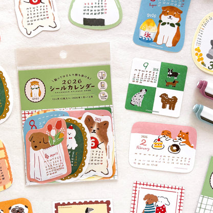 Furukawa Paper / 2026 Calendar Sticker Set - Dog