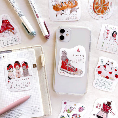 Tocorocomugi / 2026 Calendar Sticker Set