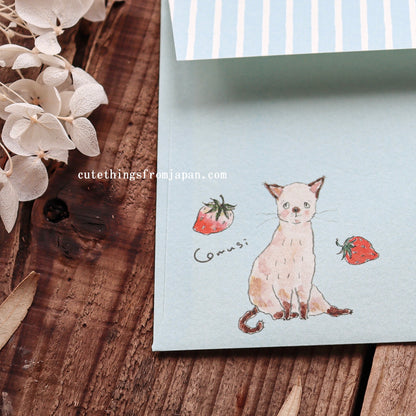 Tocorocomugi / Mini Letter Set - Strawberry