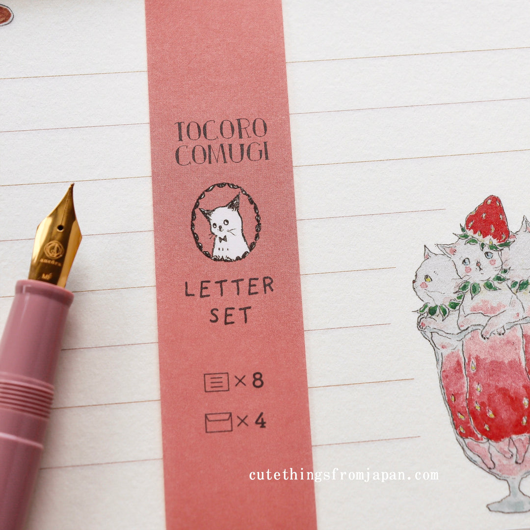 Tokoro Komugi Mini Letter Set - Strawberry