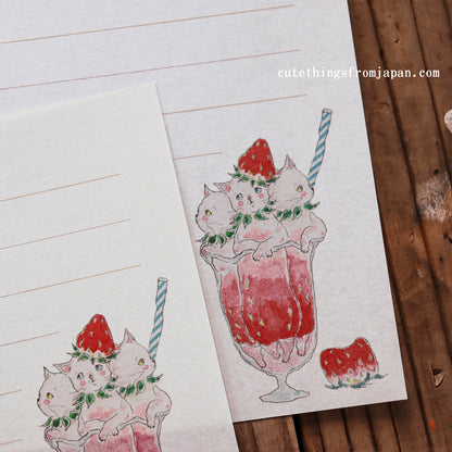 Tocorocomugi / Mini Letter Set - Strawberry