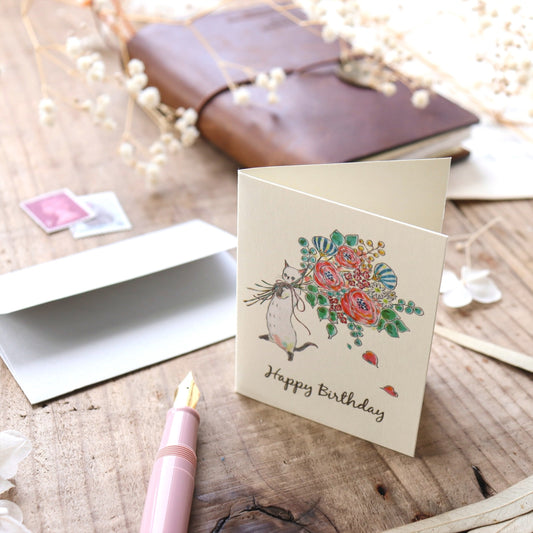 Tocorocomugi / Mini Card - Happy Birthday