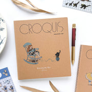 Rei Kurahashi / Square Croquis Ring Notebook - Black Cat