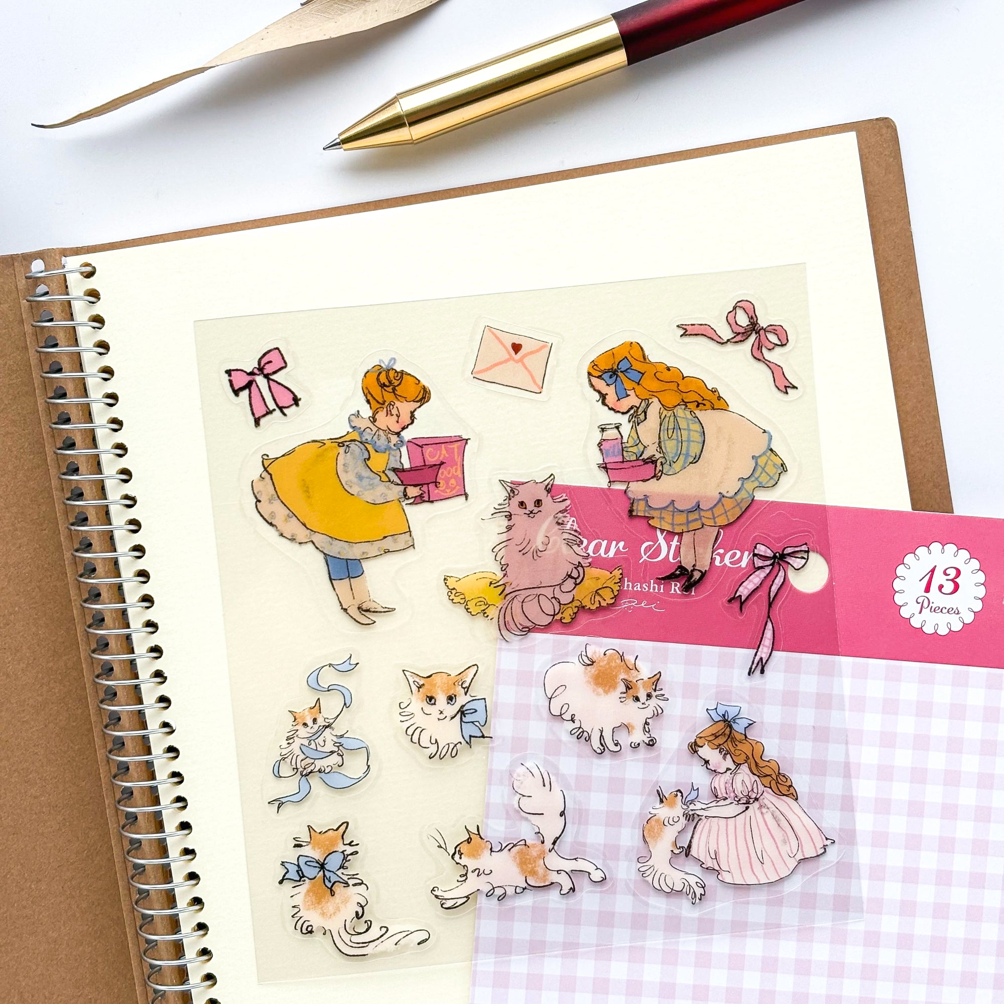 Rei Kurahashi / Clear Stickers - Cat Day