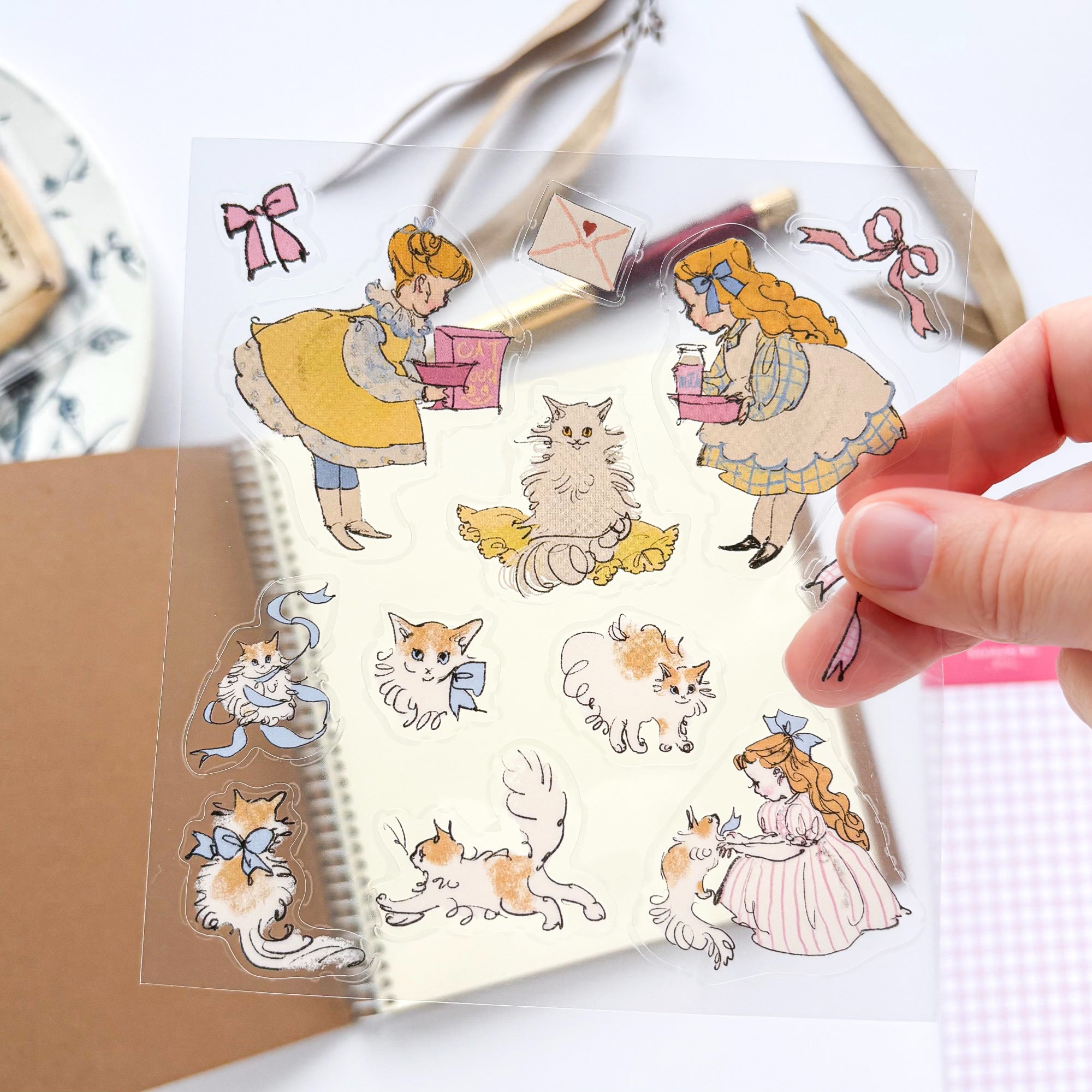 Rei Kurahashi / Clear Stickers - Cat Day