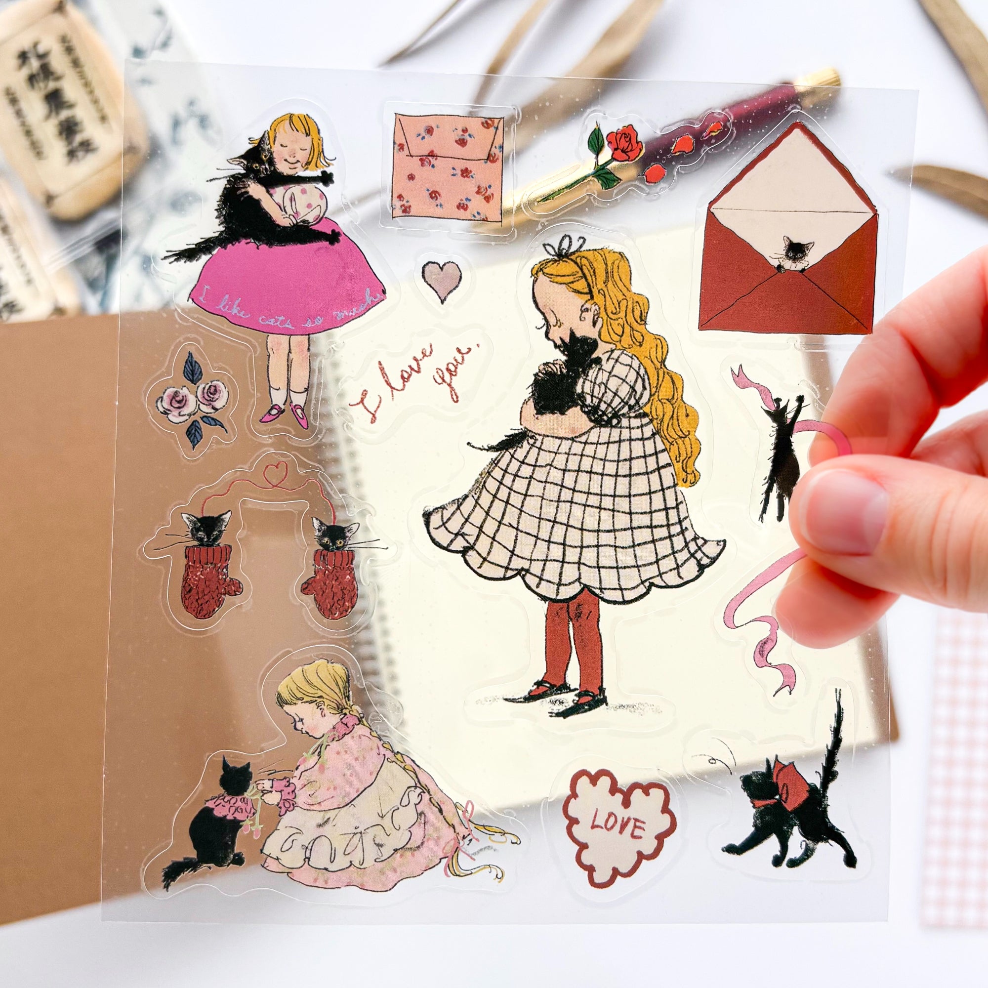Rei Kurahashi / Clear Stickers - I Love You