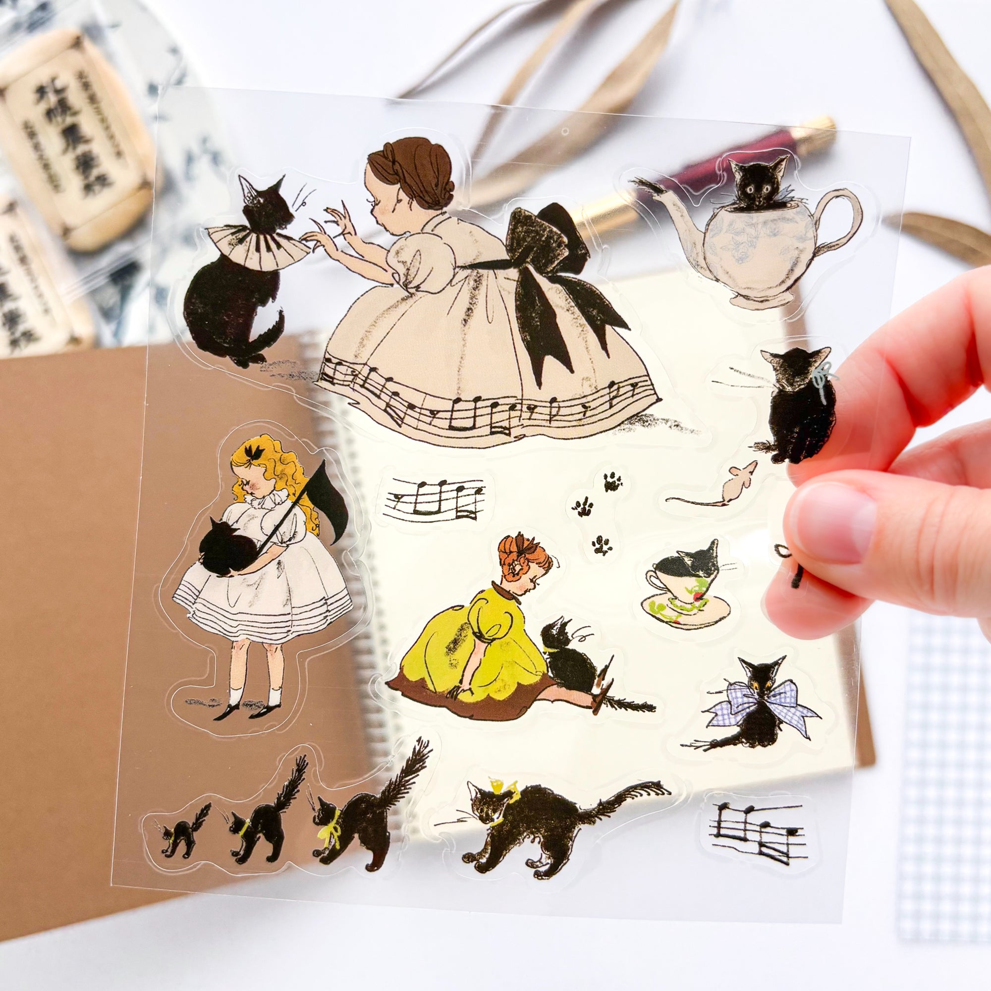 Rei Kurahashi / Clear Stickers - Black Cats