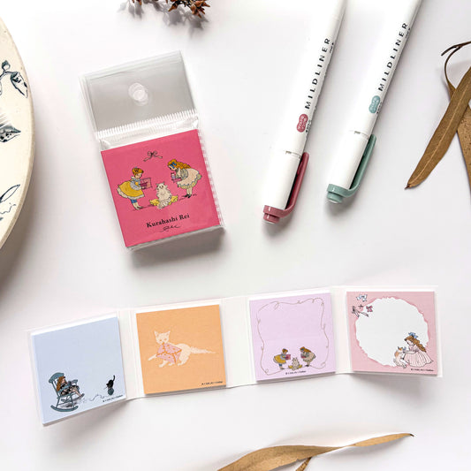 Rei Kurahashi / Book-style Sticky Notes - Cat Day