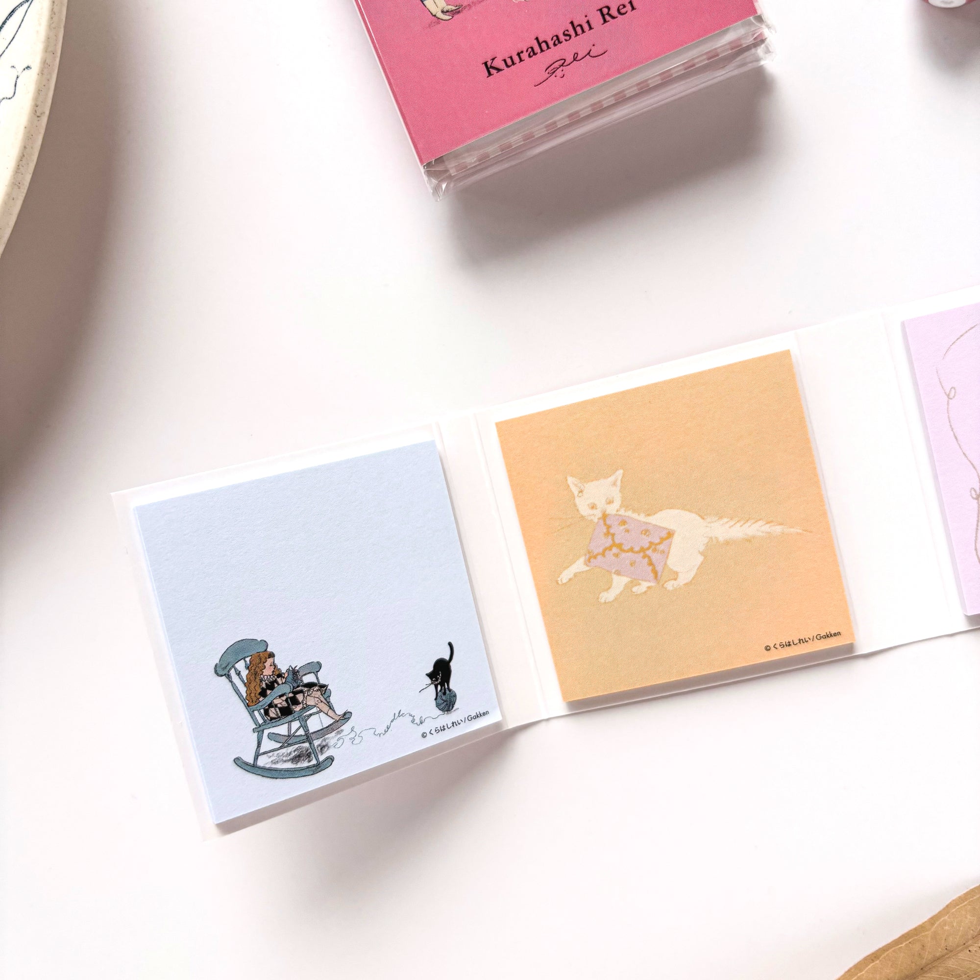 Rei Kurahashi / Book-style Sticky Notes - Cat Day