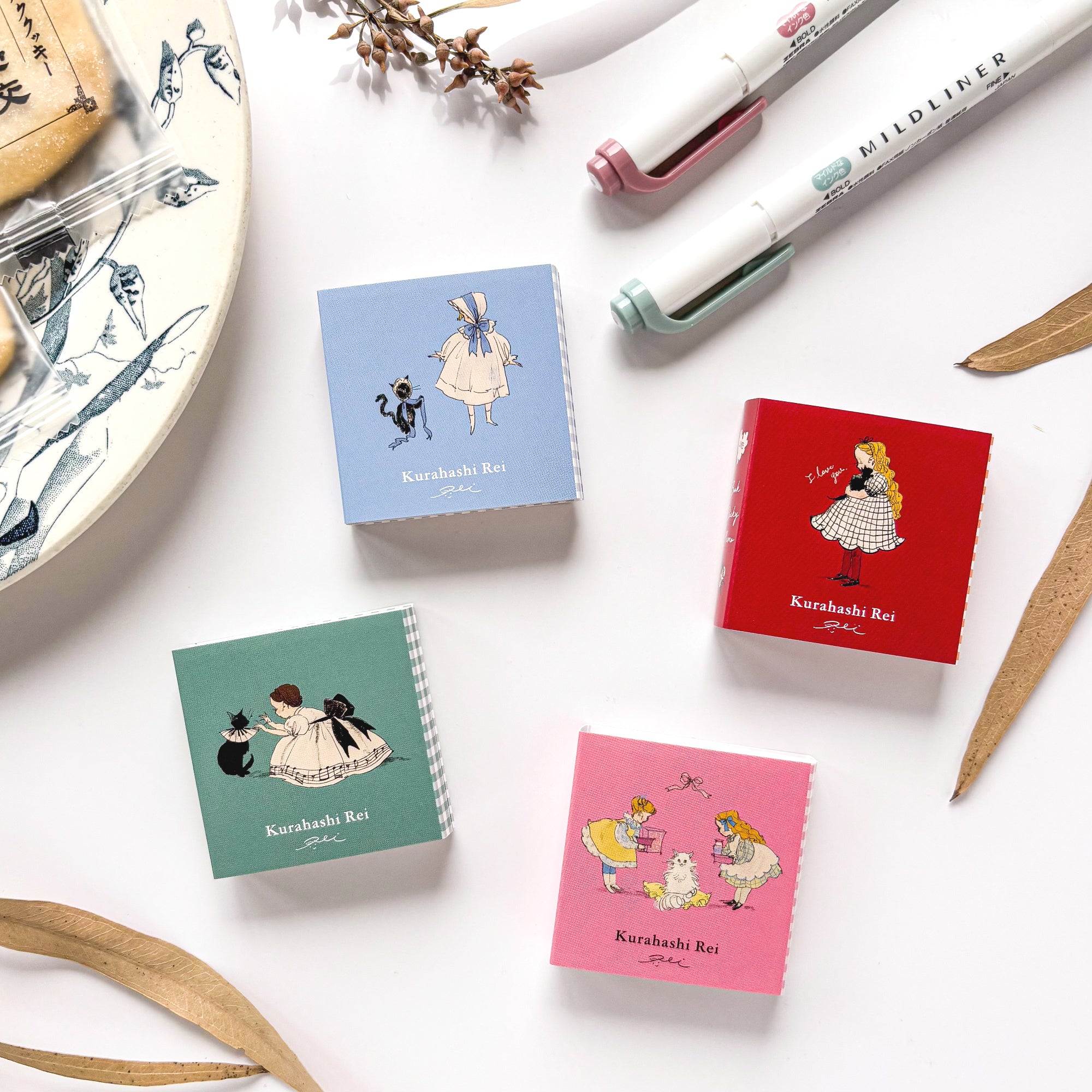 Rei Kurahashi / Book-style Sticky Notes - Cat Day