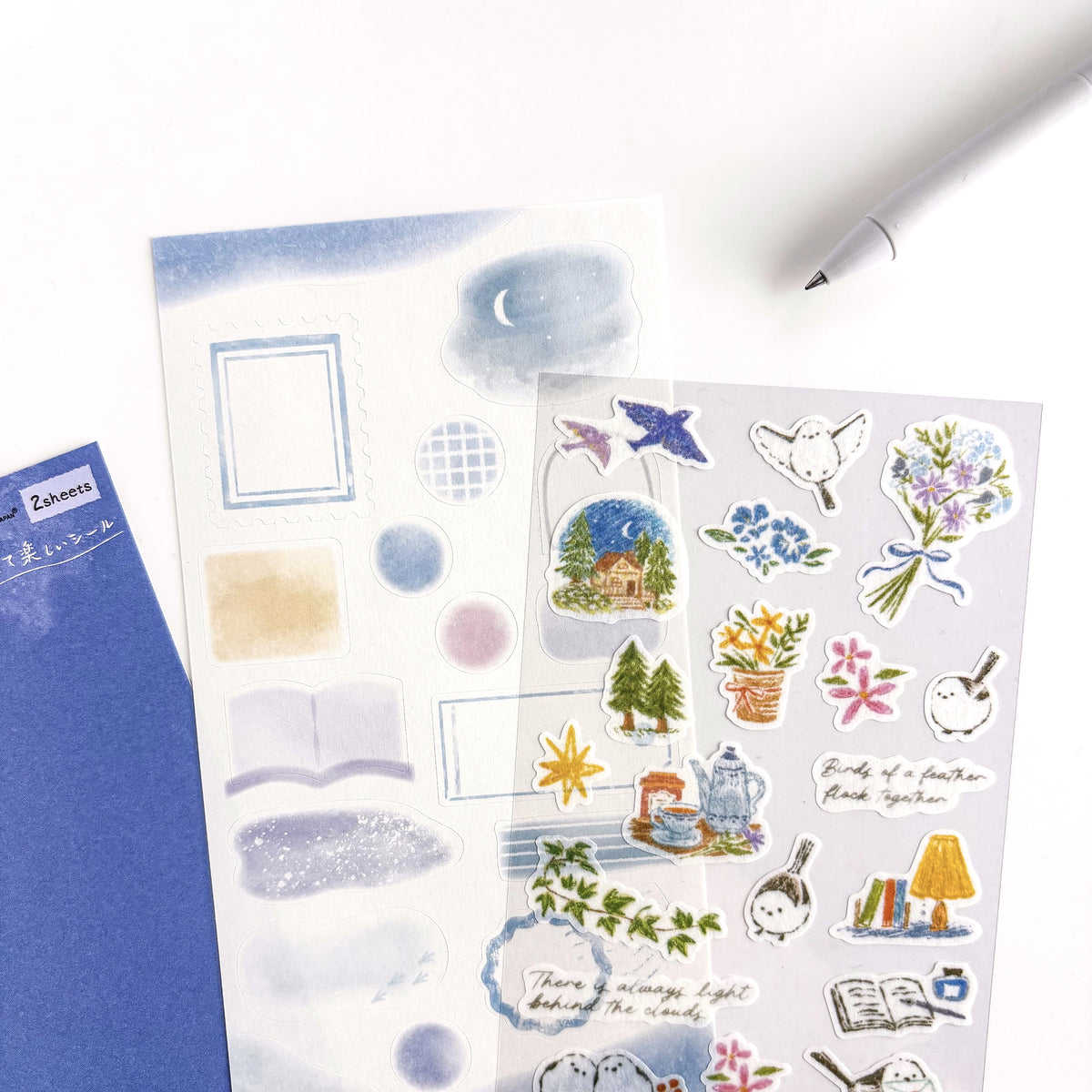 Deco Time Stickers - Long-tailed Tit (set of 2 sheets)
