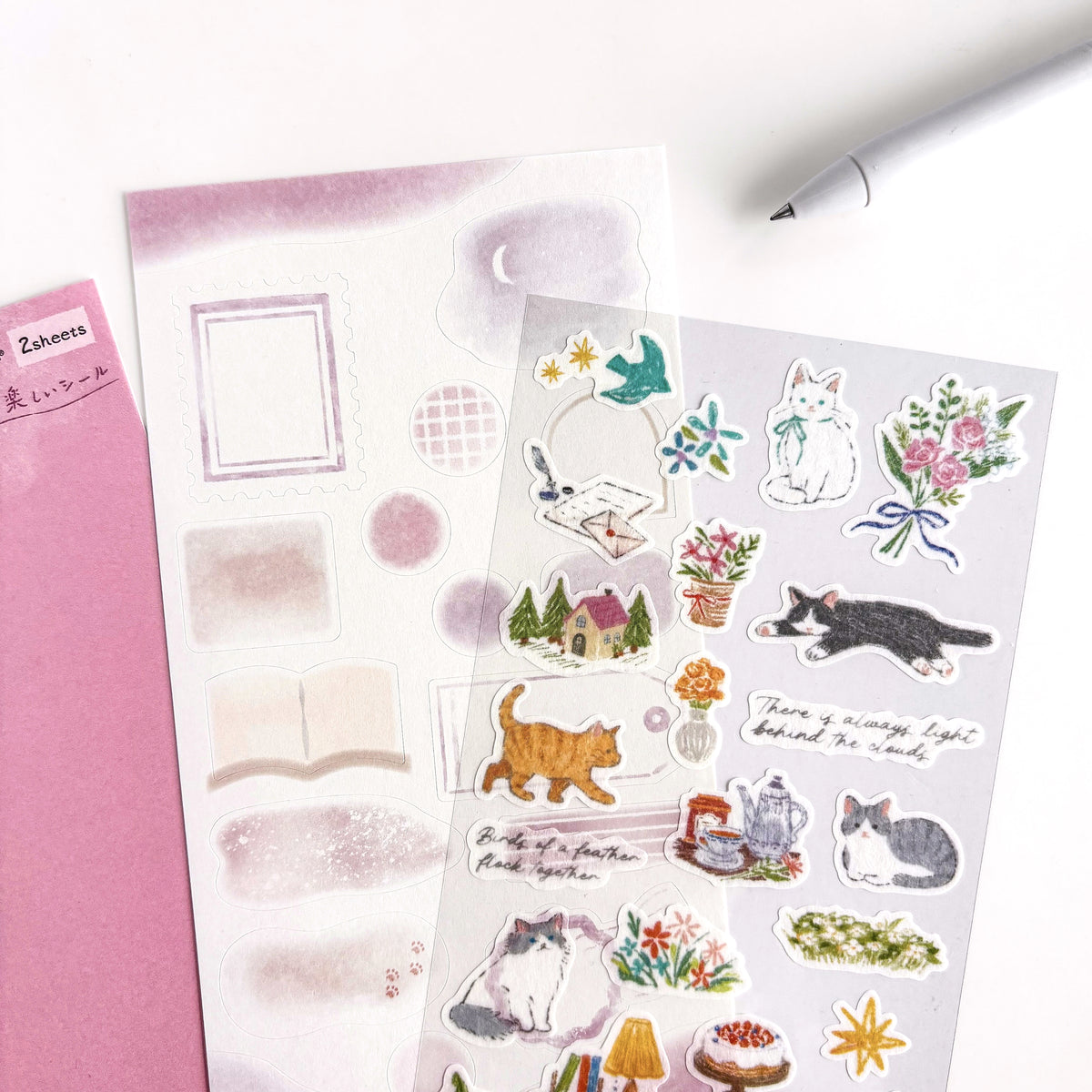 Deco Time Stickers - Cat (set of 2 sheets)