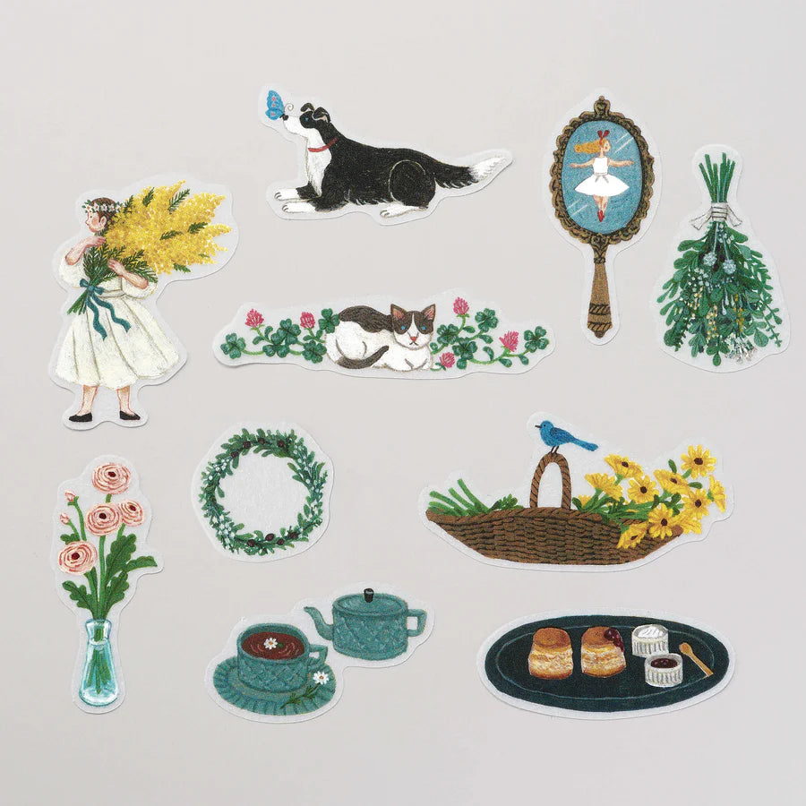 KITTA Tracing Paper Flake Stickers - Life