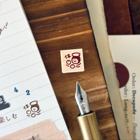 hot spring rubber stamp