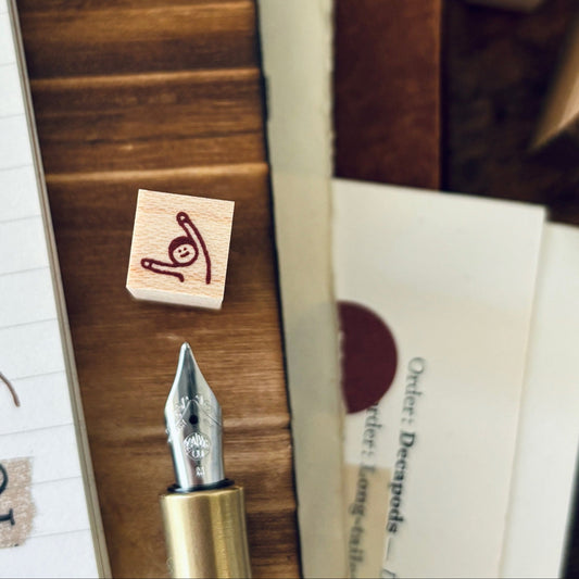 stretching rubber stamp