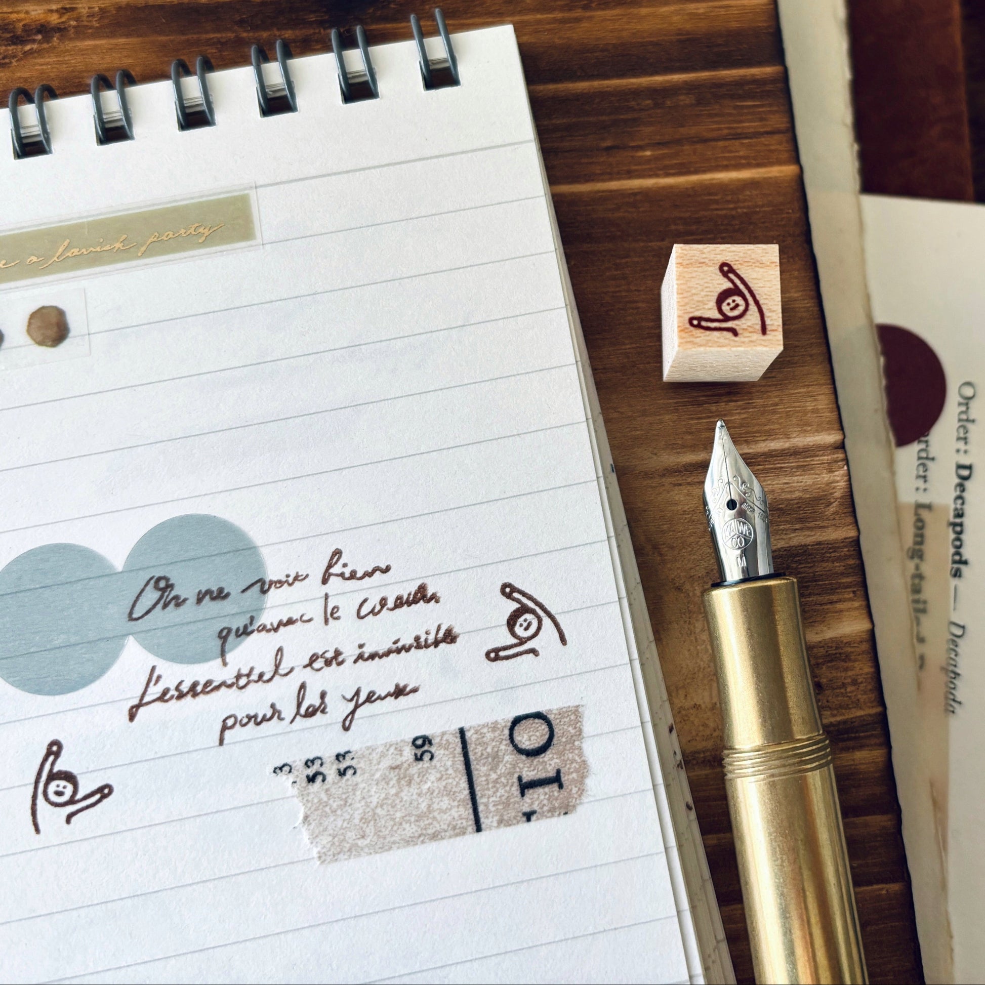 stretching rubber stamp