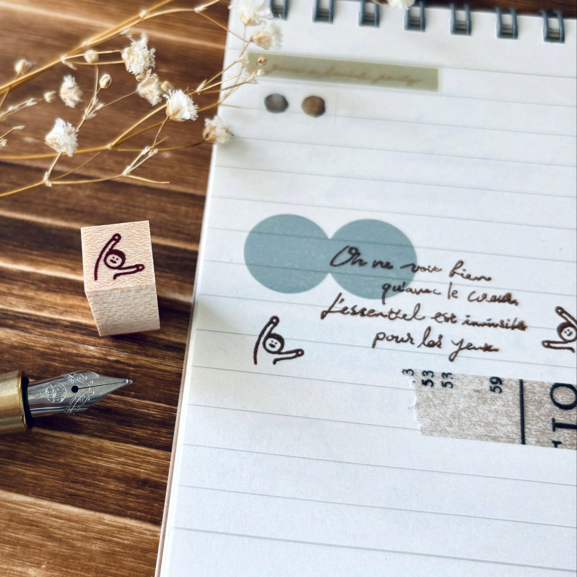 stretching rubber stamp