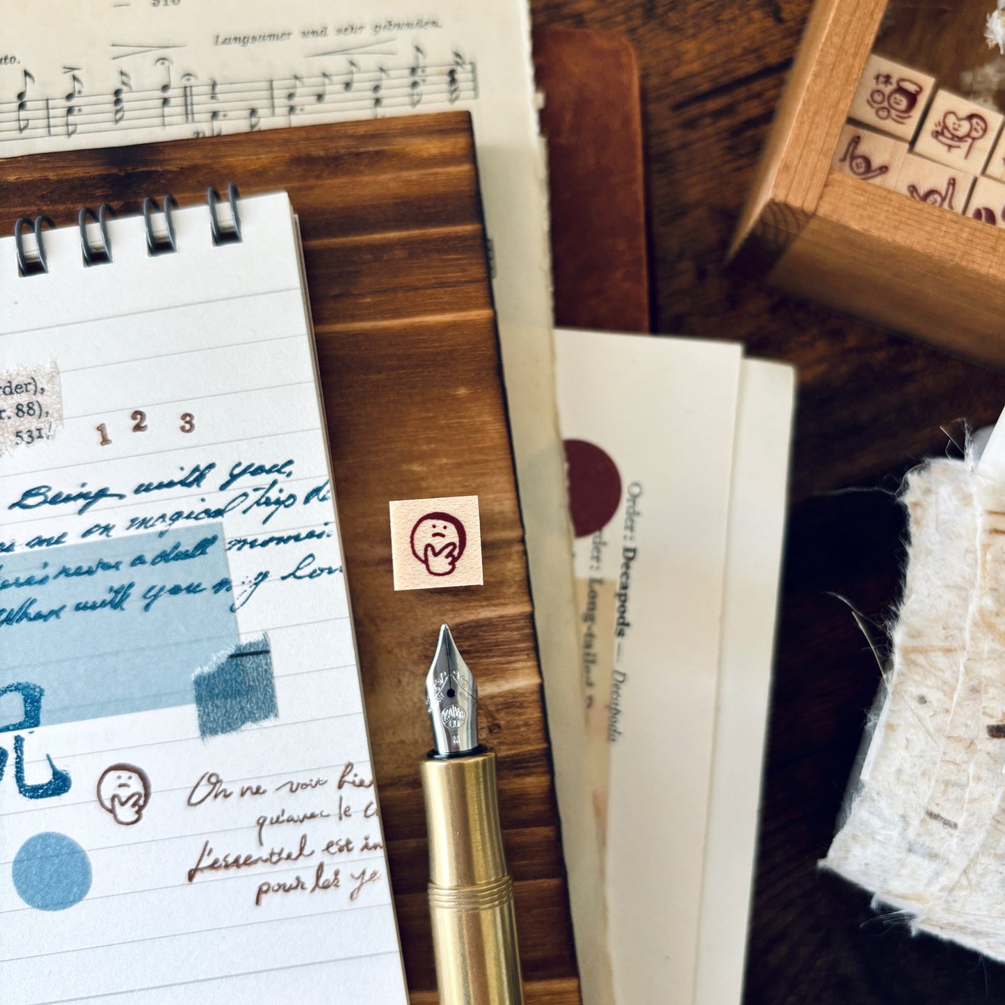 thinking rubber stamp