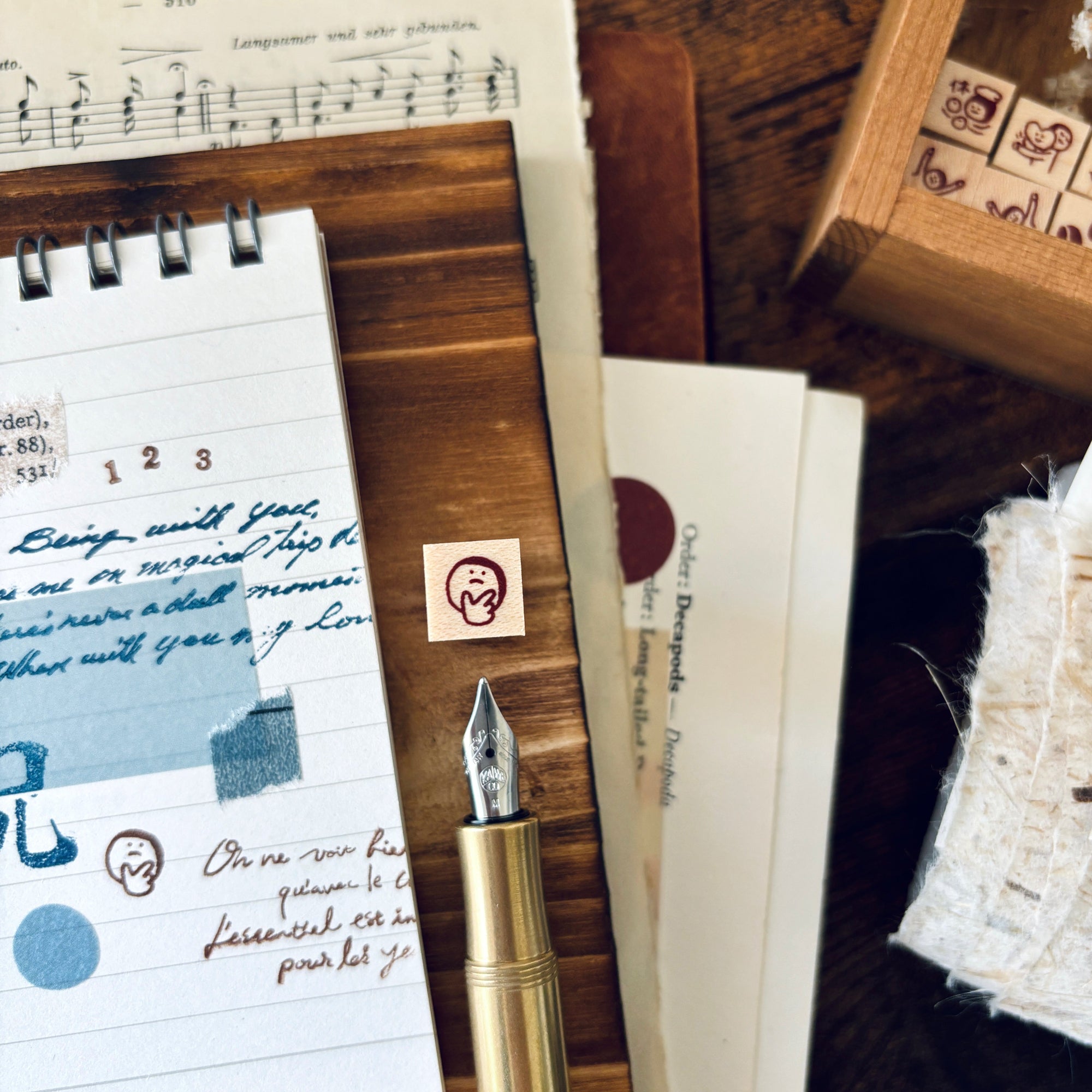 thinking rubber stamp