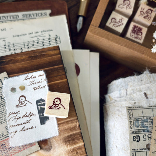 rubber stamp of a person