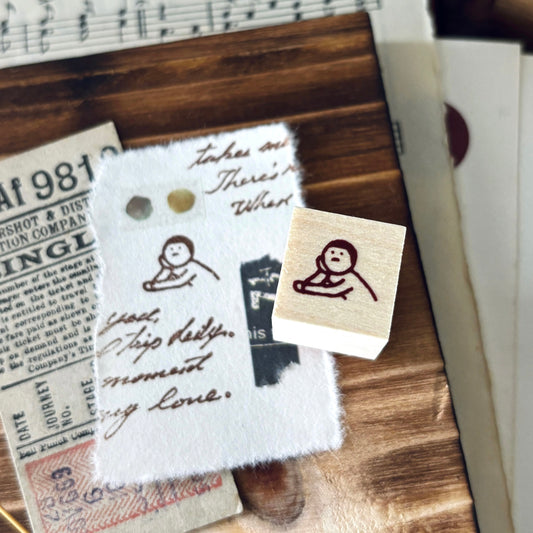 planner rubber stamp of a person