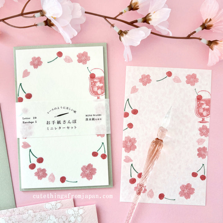 Last Stock Spring Limited Mini Letter Set - Sakura Cream Soda (落水紙)