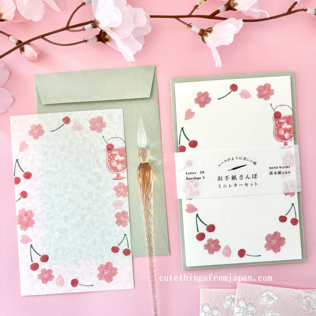 Spring Limited Mini Letter Set - Sakura Cream Soda (落水紙)