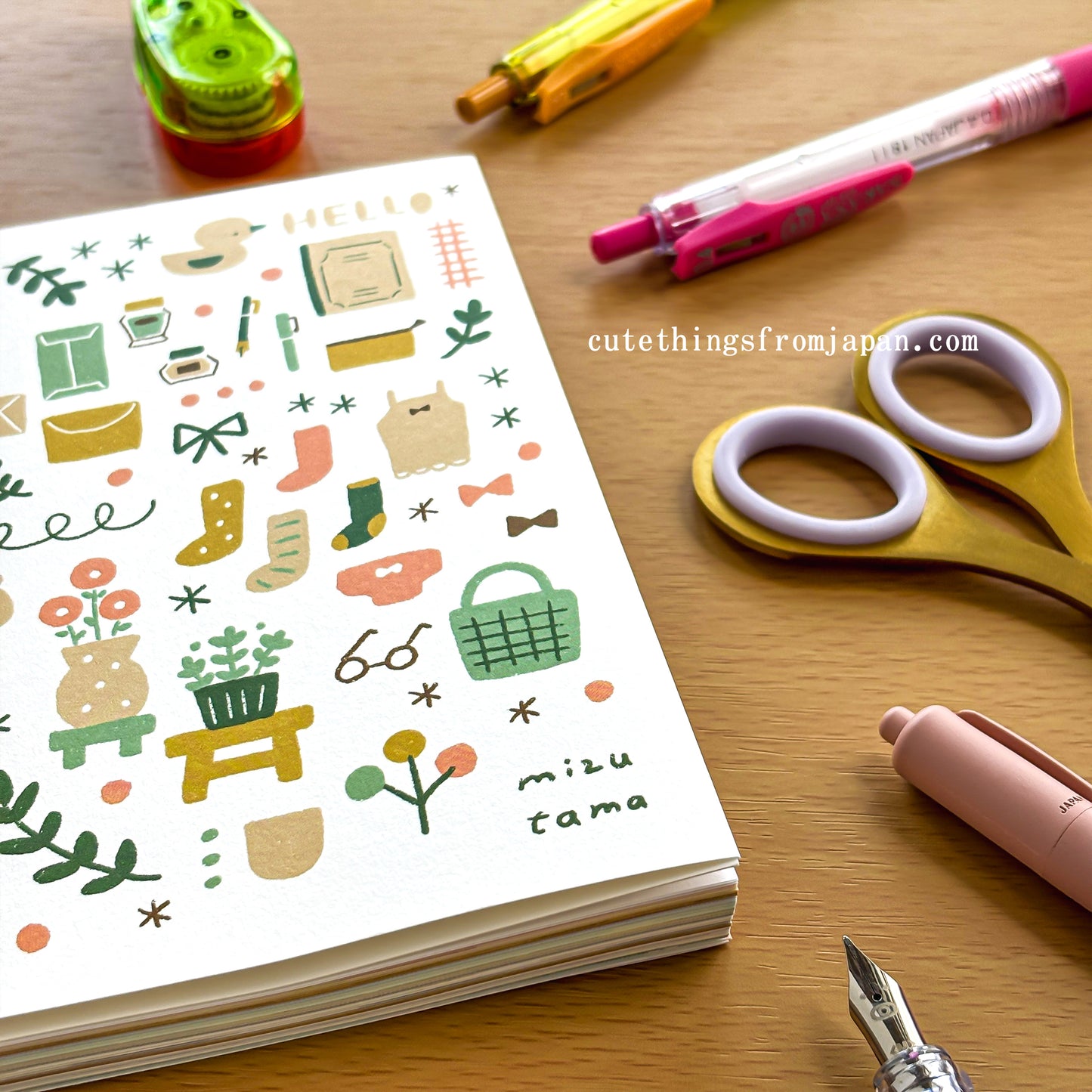 mizutama / 100 Paper Pad - Happy Happy