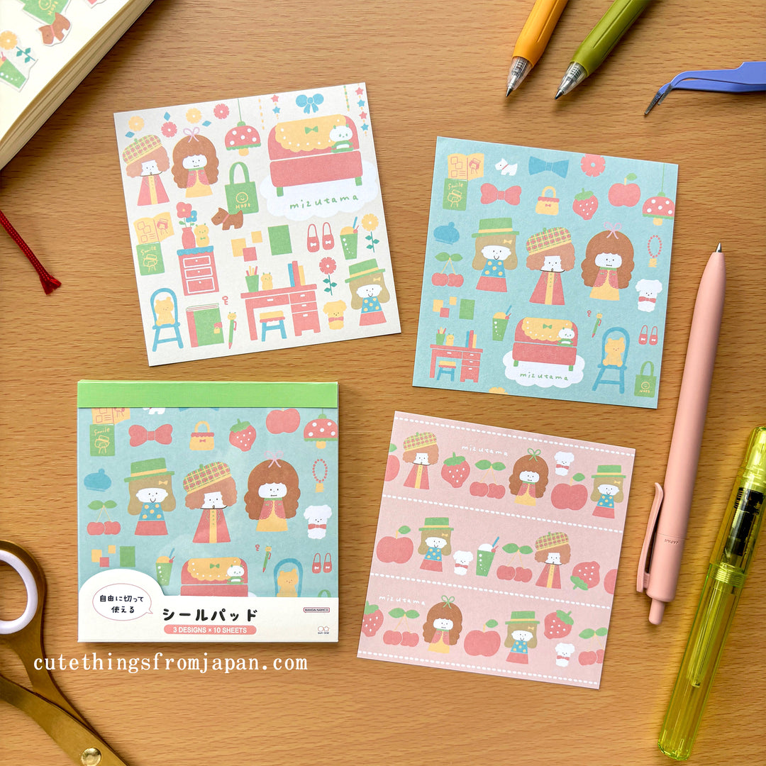 mizutama Limited Edition Sticker Book - Girls (30 sheets)