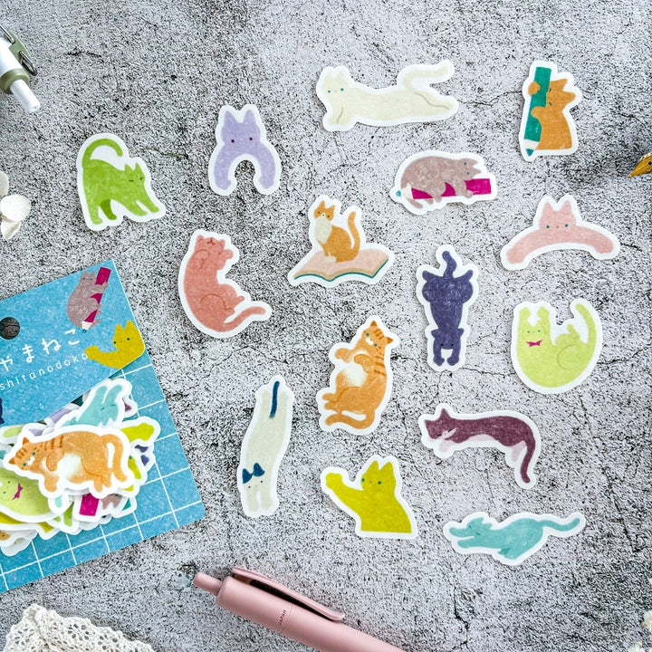 Nodoka Miyashita Flake Stickers - Happy Cats