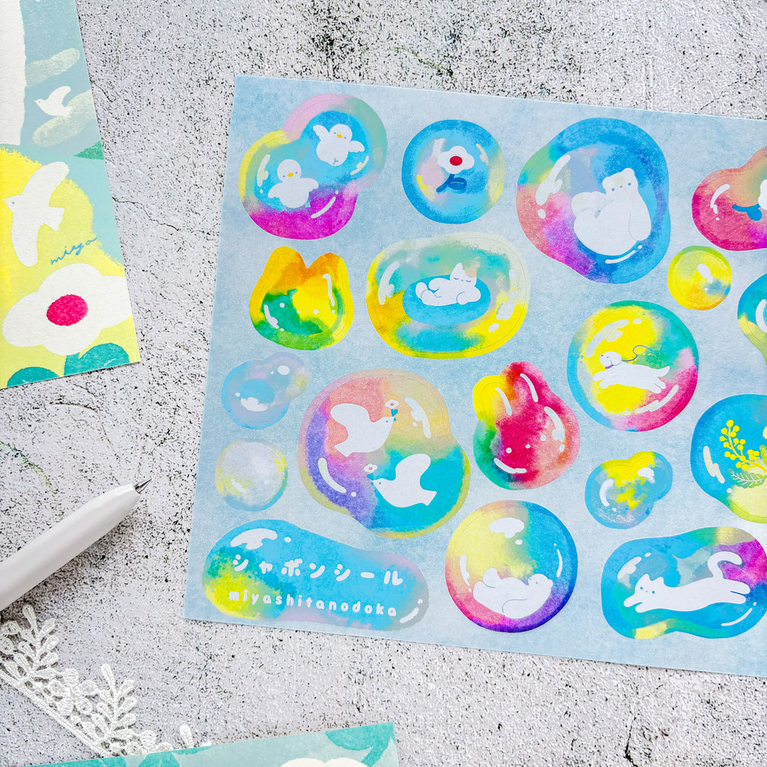 Nodoka Miyashita Stickers - Dreamy Bubbles (A5 size)