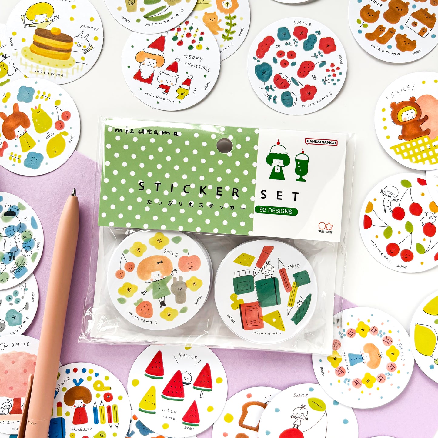 mizutama / Limited Edition / Circle Flake Stickers (green)