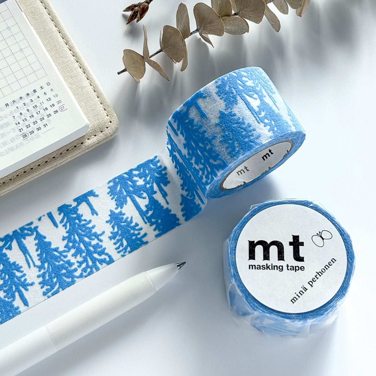 mina perhonen x mt Washi Tape - Flocky metsa