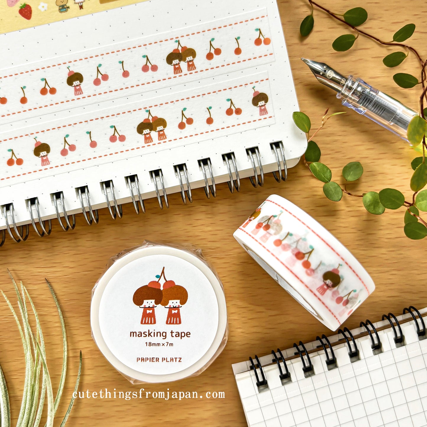 mizutama Washi Tape - Cherry